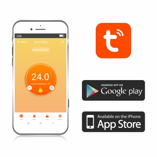 Smartfon i logo aplikacji Tuya Smart