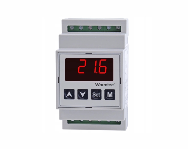 Regulator temperatury Warmtec RSD-20-RTC na białym tle