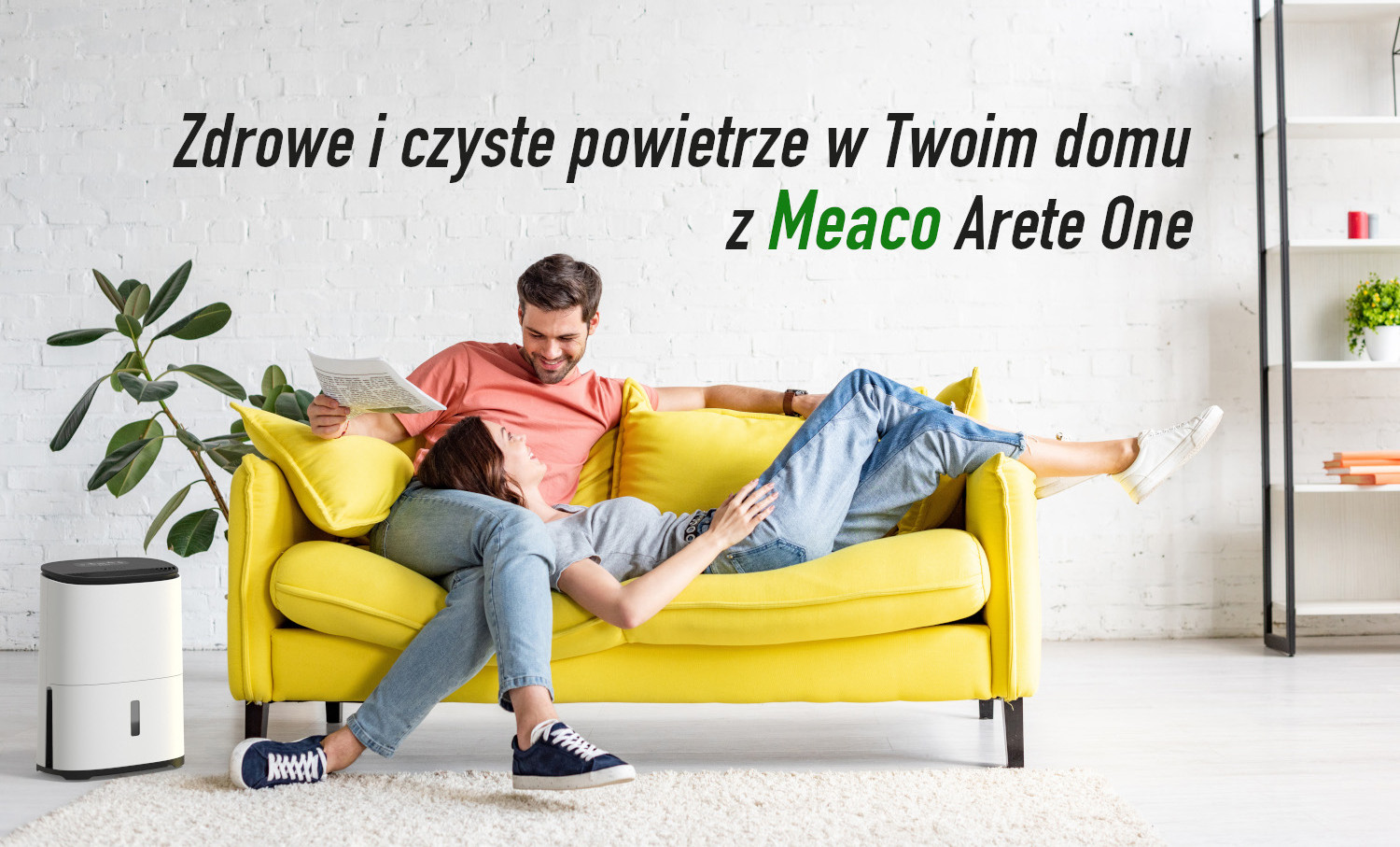 Hybrydowy oczyszczacz i osuszacz powietrza Arete® One - baner reklamowy