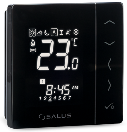 Podtynkowy, bezprzewodowy, cyfrowy regulator temperatury 230V SALUS VS10BRF