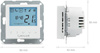 Podtynkowy przewodowy, podtynkowy, cyfrowy regulator temperatury - tygodniowy Salus BTRP230-9010