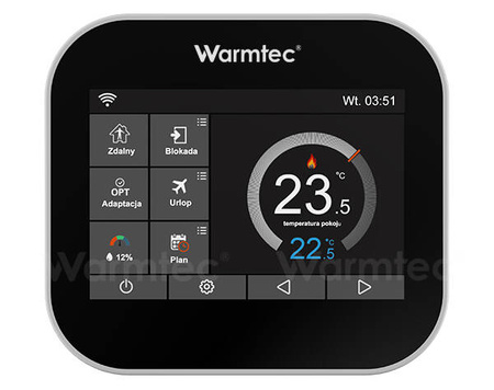 Regulator temperatury Warmtec ITSI Wi-Fi (czarny, beznapięciowy)