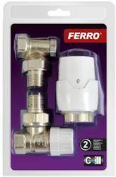 Komplet termostatyczny kątowy 1/2