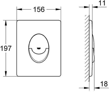 Skate Air - przycisk uruchamiający do spłuczki podtynkowej 38505SH0 GROHE