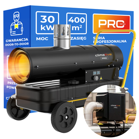 Nagrzewnica olejowa Climative OHX-30 PRO + moduł odzysku ciepła OHX-HR Turbo