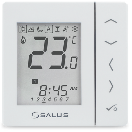 Podtynkowy, przewodowy, cyfrowy regulator temperatury Salus VS30W+RM16-A