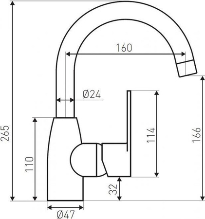 ALGEO bateria umywalkowa stojąca obrotowa, chrom BAG2A FERRO