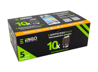 Zestaw 10 szt. Engo Q30NC230 siłownik termoelektryczny M30x1,5 SALUS