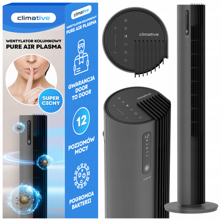 Wentylator kolumnowy Climative Pure Air Plasma - Grafit