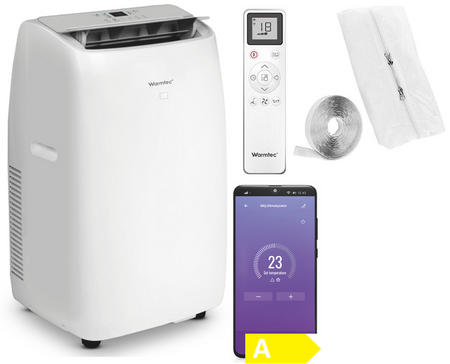 Klimatyzator przenośny Warmtec KP46W Wi-Fi + uszczelka okienna