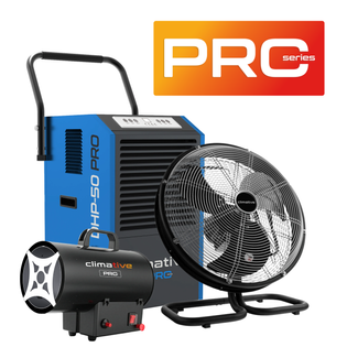 Zestaw do osuszania murów i ścian po zalaniu (DHP-50 PRO, Tornado 3B, GH-15M PRO)