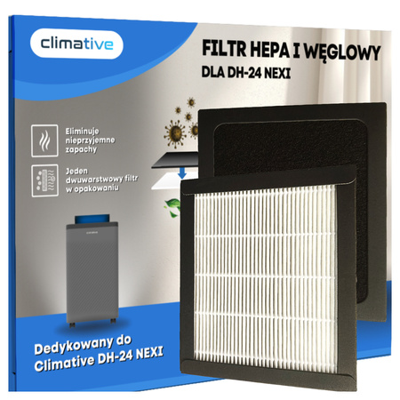 Filtr HEPA H10 & Carbon do osuszacza powietrza/ Climative DH-24 Nexi ION UV 