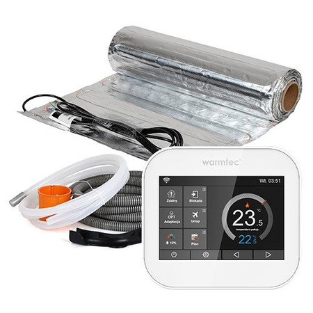 Zestaw ogrzewania podłogowego pod panele | Warmtec AL-50/ITS Biały 5 m²