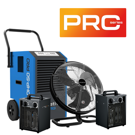 Zestaw do osuszania murów i ścian po zalaniu (DHP-50 PRO, Tornado 3B, EH-3 PRO)