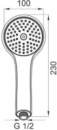 DRITTO rączka natrysku 1F, chrom S105 FERRO