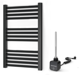 Grzejnik łazienkowy elektryczny Warmtec Encanto 45 x 70 czarny/antracyt