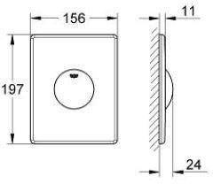 Skate - przycisk uruchamiający do spłuczki podtynkowej 38573P00 GROHE