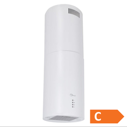 Okap wyspowy sufitowy Focus Shadow white