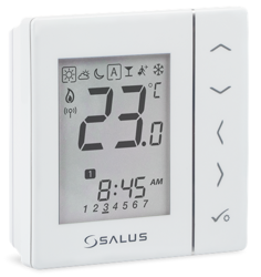 Natynkowy, bezprzewodowy, cyfrowy regulator temperatury - bateryjny Salus VS20WRF