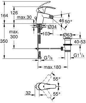Eurosmart - jednouchwytowa bateria bidetowa, rozmiar S 32929002 GROHE