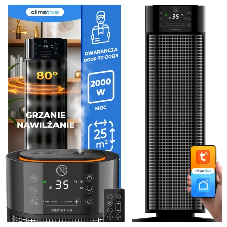 Termowentylator z nawilżaczem 2w1 HF-2000 MISTIQ WIFI