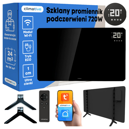 Promiennik podczerwieni Climative PrimeHeat IRH-072 - Czarny