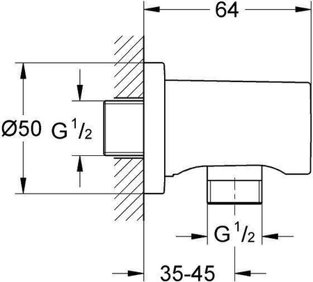 Rainshower - kolanko przyłączeniowe ścienne 27057000 GROHE