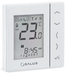 Regulator temperatury cyfrowy bezprzewodowy 4w1 biały podtynkowy 230V SALUS VS10WRF