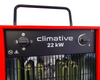 Polska nagrzewnica elektryczna Climative EH-22 kW mobile