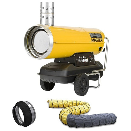 Nagrzewnica olejowa Master BV 110 E + przewody giętkie PVC 7,6 m + zestaw podłączeniowy