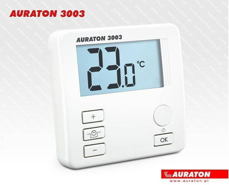 AURATON 3003 regulator dobowy przewodowy z wyświetlaczem, obniżenie nocne AURLA30030000