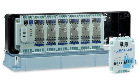 Przewodowa listwa sterująca (6 stref) 230V z modułem pompowym Salus KL06 + PL06