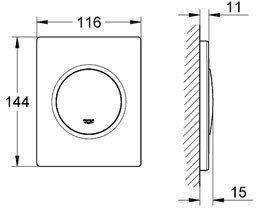 Nova Cosmopolitan - płytka uruchamiająca do pisuaru 38804000 GROHE