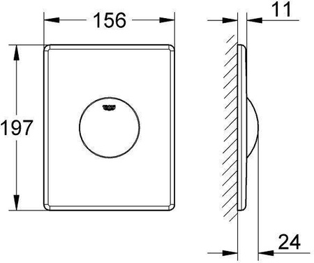 Skate - przycisk uruchamiający do spłuczki podtynkowej 38573000 GROHE