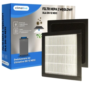 Filtr HEPA H10 & Carbon do osuszacza powietrza/ Climative DH-12 Nexi ION UV 
